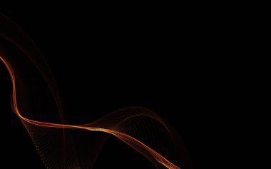 Parlayan soyut dalgalar ve soyut arkaplan ile koyu soyut arkaplan