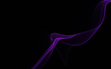 Parlayan soyut dalgalar ve soyut arkaplan ile koyu soyut arkaplan