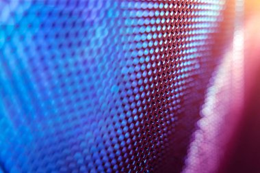 Yakın plan LED bulanık ekran. LED yumuşak odak arkaplanı. Tasarım için soyut arkaplan ideali.