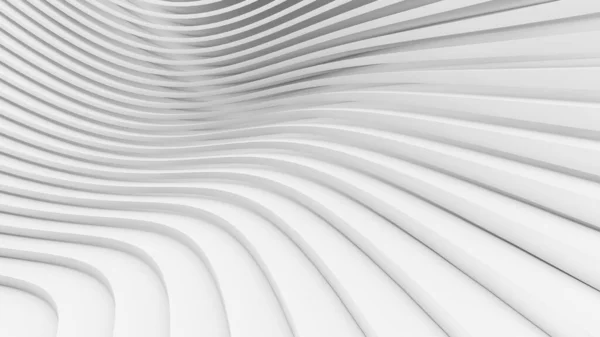 Soyut Eğri Şekiller. Beyaz Dairesel Arkaplan. Soyut arkaplan. 3d illüstrasyon