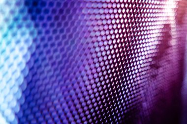 Yakın plan LED bulanık ekran. LED yumuşak odak arkaplanı. Tasarım için soyut arkaplan ideali.