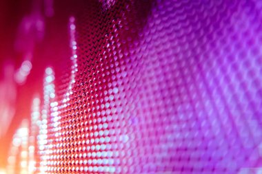 Yakın plan LED bulanık ekran. LED yumuşak odak arkaplanı. Tasarım için soyut arkaplan ideali.