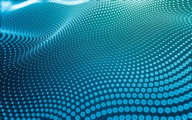 Soyut arkaplan. Çokgen şekilli molekül teknolojisi, noktaları ve çizgileri birleştiriyor. Bağlantı yapısı. Büyük veri görselleştirmesi.