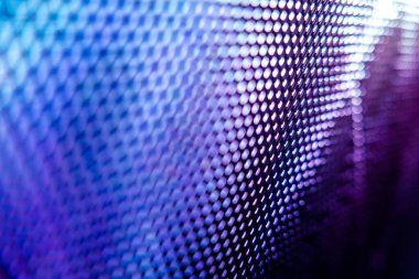 Yakın plan LED bulanık ekran. LED yumuşak odak arkaplanı. Tasarım için soyut arkaplan ideali.