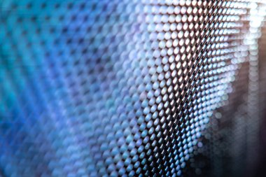 Yakın plan LED bulanık ekran. LED yumuşak odak arkaplanı. Tasarım için soyut arkaplan ideali.