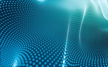 Soyut arkaplan. Çokgen şekilli molekül teknolojisi, noktaları ve çizgileri birleştiriyor. Bağlantı yapısı. Büyük veri görselleştirmesi.