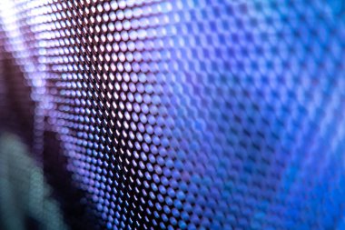 Yakın plan LED bulanık ekran. LED yumuşak odak arkaplanı. Tasarım için soyut arkaplan ideali.