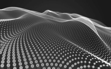 Soyut arkaplan. Çokgen şekilli molekül teknolojisi, noktaları ve çizgileri birleştiriyor. Bağlantı yapısı. Büyük veri görselleştirmesi. 