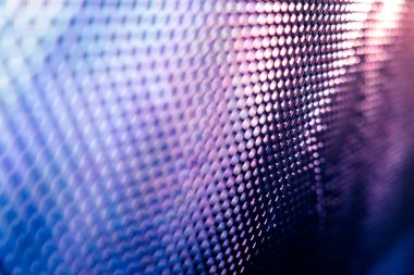 Yakın plan LED bulanık ekran. LED yumuşak odak arkaplanı. Tasarım için soyut arkaplan ideali.