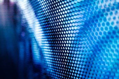 Yakın plan LED bulanık ekran. LED yumuşak odak arkaplanı. Tasarım için soyut arkaplan ideali.