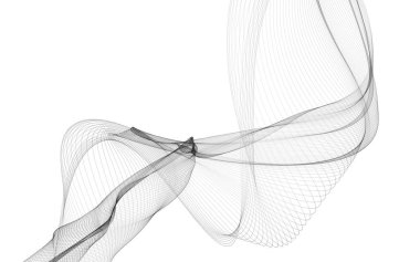 Beyaz zemin üzerinde tek renkli dalga çizgileri olan soyut bir arkaplan. Modern teknoloji arka planı.