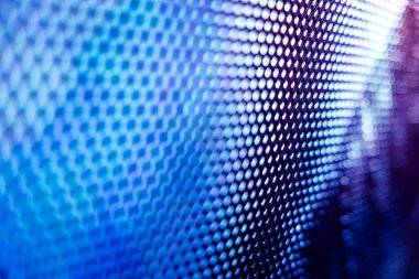 Yakın plan LED bulanık ekran. LED yumuşak odak arkaplanı. Tasarım için soyut arkaplan ideali.