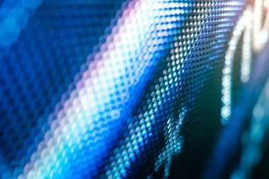 Yakın plan LED bulanık ekran. LED yumuşak odak arkaplanı. Tasarım için soyut arkaplan ideali.