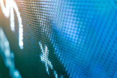 Yakın plan LED bulanık ekran. LED yumuşak odak arkaplanı. Tasarım için soyut arkaplan ideali.