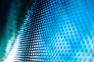 Yakın plan LED bulanık ekran. LED yumuşak odak arkaplanı. Tasarım için soyut arkaplan ideali.