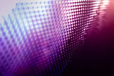 Yakın plan LED bulanık ekran. LED yumuşak odak arkaplanı. Tasarım için soyut arkaplan ideali.