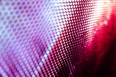 Yakın plan LED bulanık ekran. LED yumuşak odak arkaplanı. Tasarım için soyut arkaplan ideali.