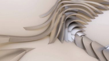 Beyaz zemin üzerinde tek renkli dalga çizgileri olan soyut bir arkaplan. Modern teknoloji arka planı.