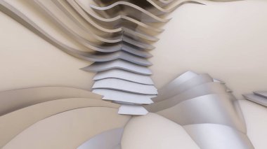 Beyaz zemin üzerinde tek renkli dalga çizgileri olan soyut bir arkaplan. Modern teknoloji arka planı.