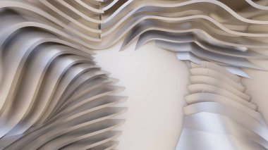 Beyaz zemin üzerinde tek renkli dalga çizgileri olan soyut bir arkaplan. Modern teknoloji arka planı.