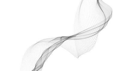 Soyut Eğri Şekiller. Beyaz Dairesel Arkaplan. Soyut arkaplan. 3d illüstrasyon