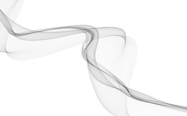 Soyut Eğri Şekiller. Beyaz Dairesel Arkaplan. Soyut arkaplan. 3d illüstrasyon