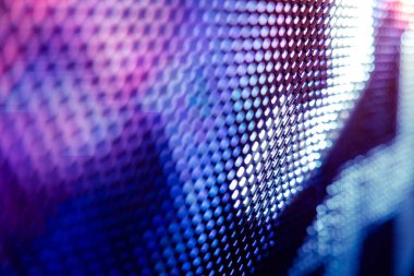 Yakın plan LED bulanık ekran. LED yumuşak odak arkaplanı. Tasarım için soyut arkaplan ideali.