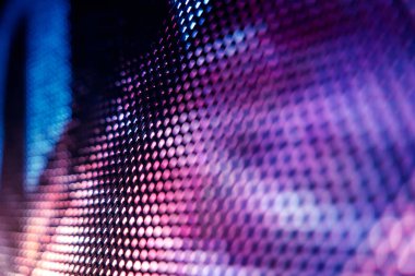 Yakın plan LED bulanık ekran. LED yumuşak odak arkaplanı. Tasarım için soyut arkaplan ideali.