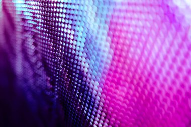 Yakın plan LED bulanık ekran. LED yumuşak odak arkaplanı. Tasarım için soyut arkaplan ideali.