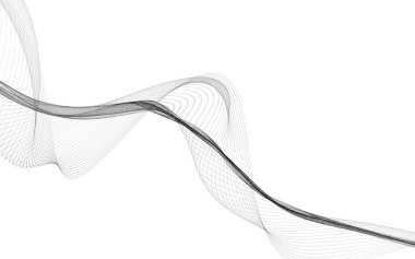 Beyaz zemin üzerinde tek renkli dalga çizgileri olan soyut bir arkaplan. Modern teknoloji arka planı.