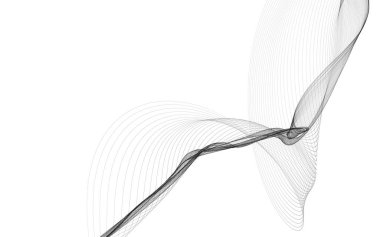 Beyaz zemin üzerinde tek renkli dalga çizgileri olan soyut bir arkaplan. Modern teknoloji arka planı.