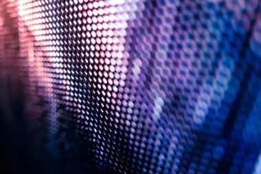 Yakın plan LED bulanık ekran. LED yumuşak odak arkaplanı. Tasarım için soyut arkaplan ideali.