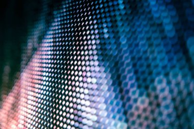 Yakın plan LED bulanık ekran. LED yumuşak odak arkaplanı. Tasarım için soyut arkaplan ideali.