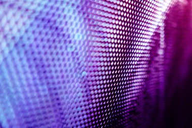 Yakın plan LED bulanık ekran. LED yumuşak odak arkaplanı. Tasarım için soyut arkaplan ideali.