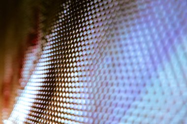 Yakın plan LED bulanık ekran. LED yumuşak odak arkaplanı. Tasarım için soyut arkaplan ideali.