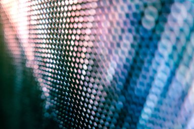 Yakın plan LED bulanık ekran. LED yumuşak odak arkaplanı. Tasarım için soyut arkaplan ideali.