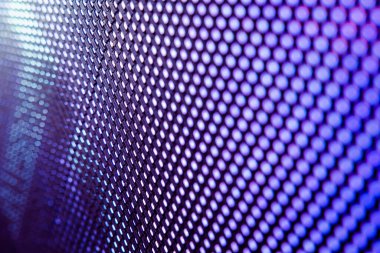 Yakın plan LED bulanık ekran. LED yumuşak odak arkaplanı. Tasarım için soyut arkaplan ideali.