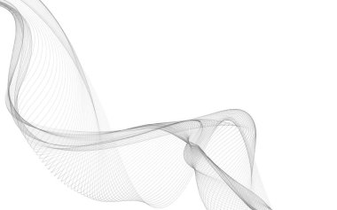 Beyaz zemin üzerinde tek renkli dalga çizgileri olan soyut bir arkaplan. Modern teknoloji arka planı.