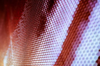 Yakın plan LED bulanık ekran. LED yumuşak odak arkaplanı. Tasarım için soyut arkaplan ideali.