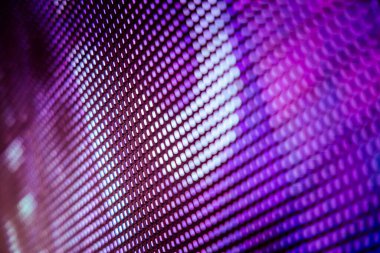 Yakın plan LED bulanık ekran. LED yumuşak odak arkaplanı. Tasarım için soyut arkaplan ideali.