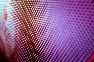 Yakın plan LED bulanık ekran. LED yumuşak odak arkaplanı. Tasarım için soyut arkaplan ideali.