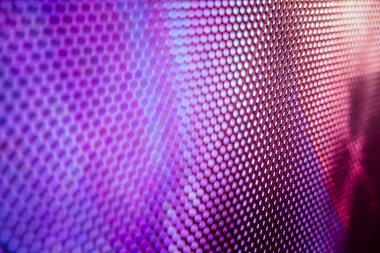 Yakın plan LED bulanık ekran. LED yumuşak odak arkaplanı. Tasarım için soyut arkaplan ideali.