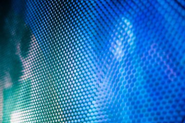 Yakın plan LED bulanık ekran. LED yumuşak odak arkaplanı. Tasarım için soyut arkaplan ideali.