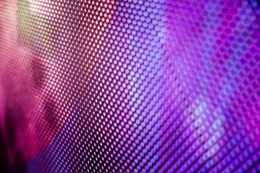 Yakın plan LED bulanık ekran. LED yumuşak odak arkaplanı. Tasarım için soyut arkaplan ideali.