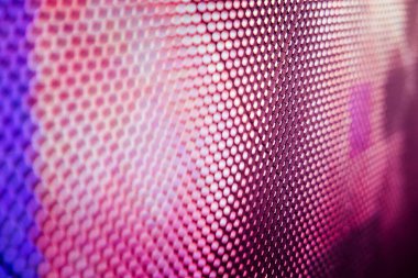 Yakın plan LED bulanık ekran. LED yumuşak odak arkaplanı. Tasarım için soyut arkaplan ideali.