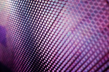 Yakın plan LED bulanık ekran. LED yumuşak odak arkaplanı. Tasarım için soyut arkaplan ideali.