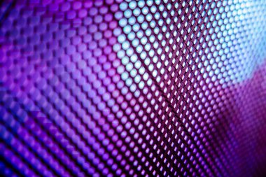 Yakın plan LED bulanık ekran. LED yumuşak odak arkaplanı. Tasarım için soyut arkaplan ideali.