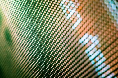 Yakın plan LED bulanık ekran. LED yumuşak odak arkaplanı. Tasarım için soyut arkaplan ideali.