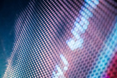 Yakın plan LED bulanık ekran. LED yumuşak odak arkaplanı. Tasarım için soyut arkaplan ideali.