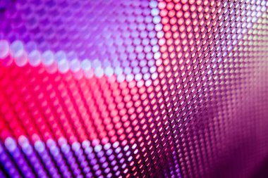 Yakın plan LED bulanık ekran. LED yumuşak odak arkaplanı. Tasarım için soyut arkaplan ideali.